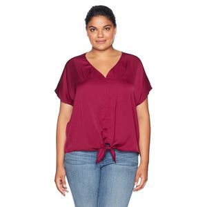 Women's 2X Lucky Brand Plus Size Tie Front Top